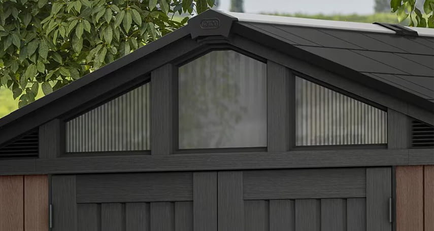 Casitas de jardín con ventilación e iluminación