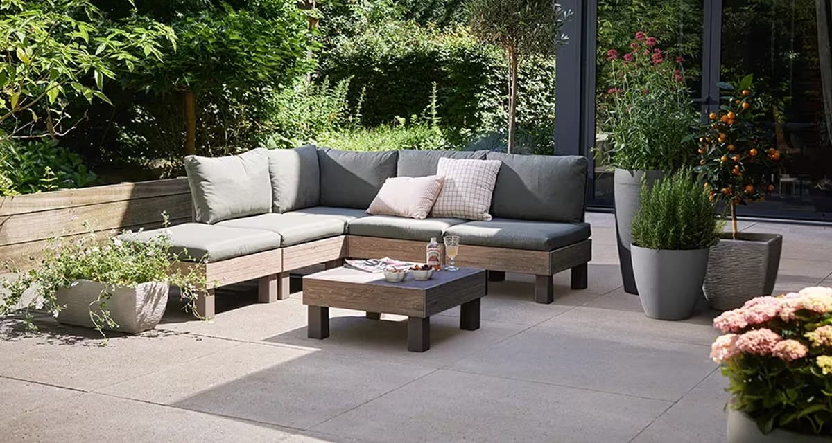Muebles para un jardín de invierno rústico