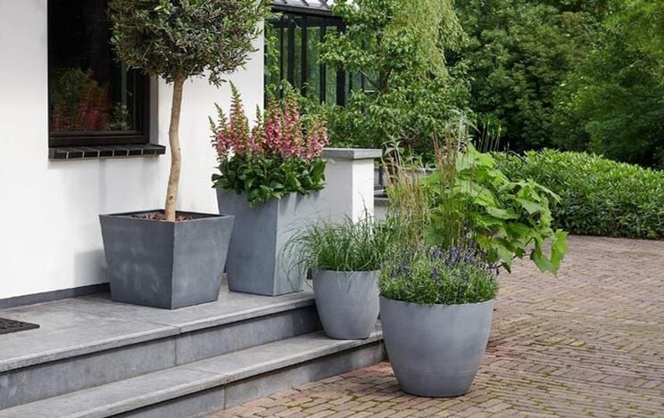 Macetas de resina para exterior