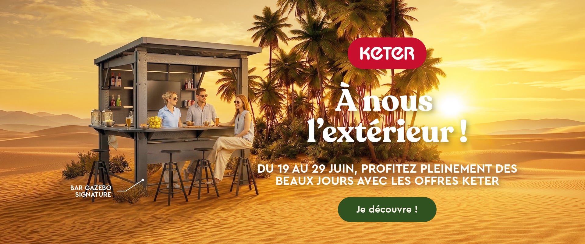 Abri bar dans le d&eacute;sert