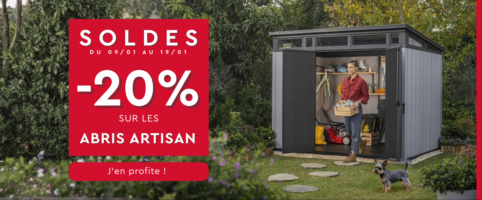Abri de jardin en soldes &agrave; -20%