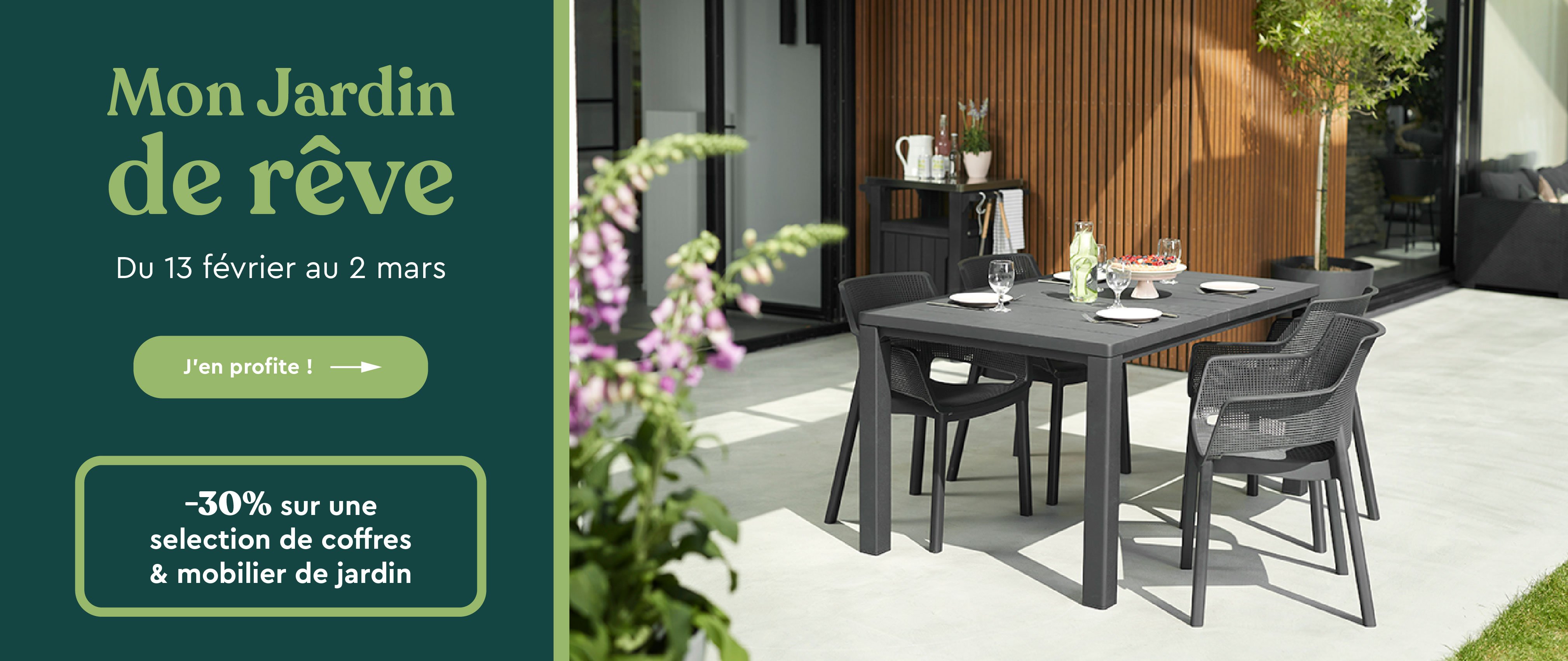 Promotion sur une table de jardin 6 places
