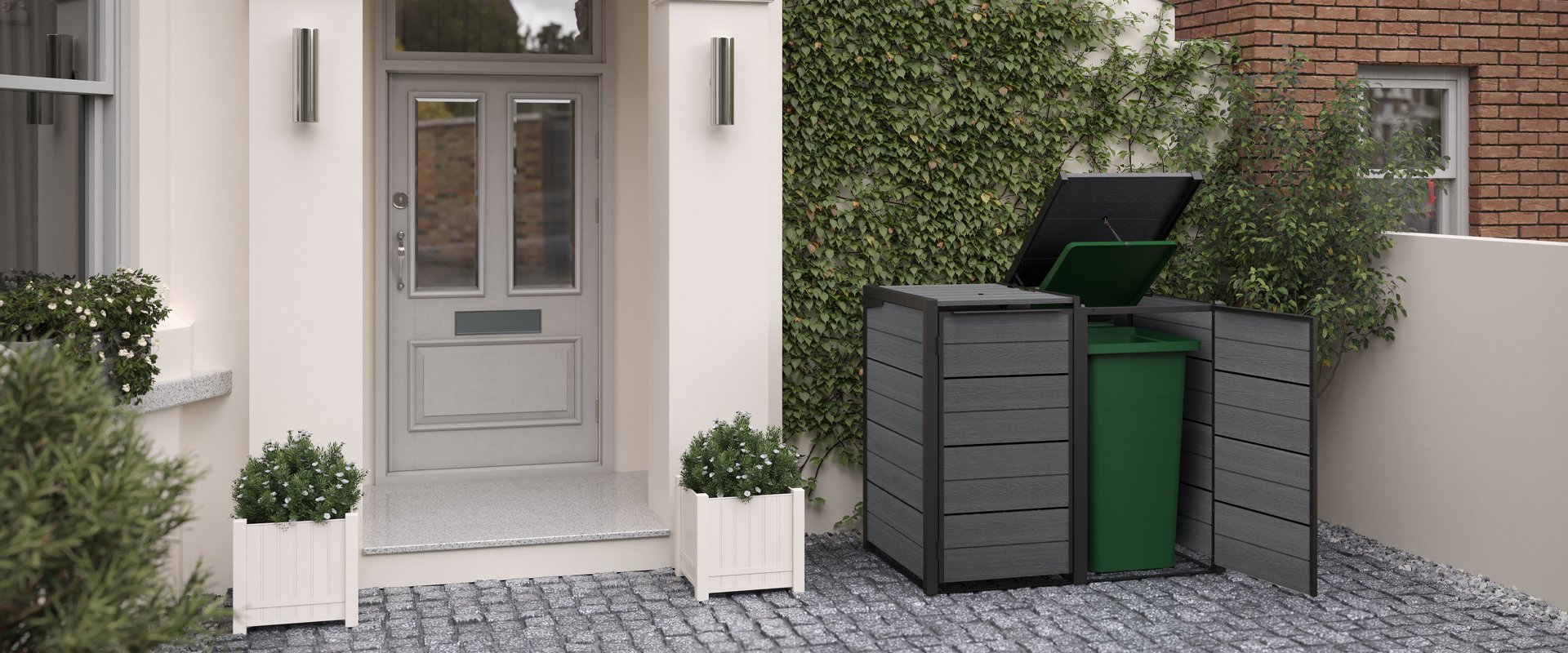 Keter Hideaway Bin Storage in Grey 