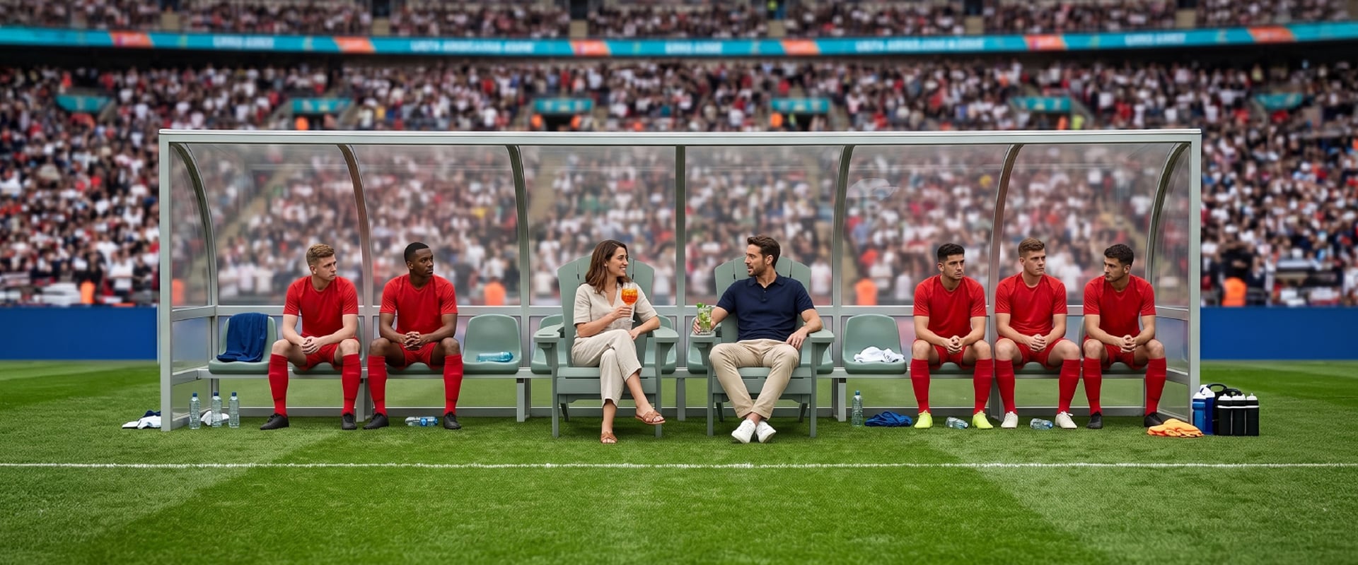 Keter Adirondack Chairs on a Football Pitch
