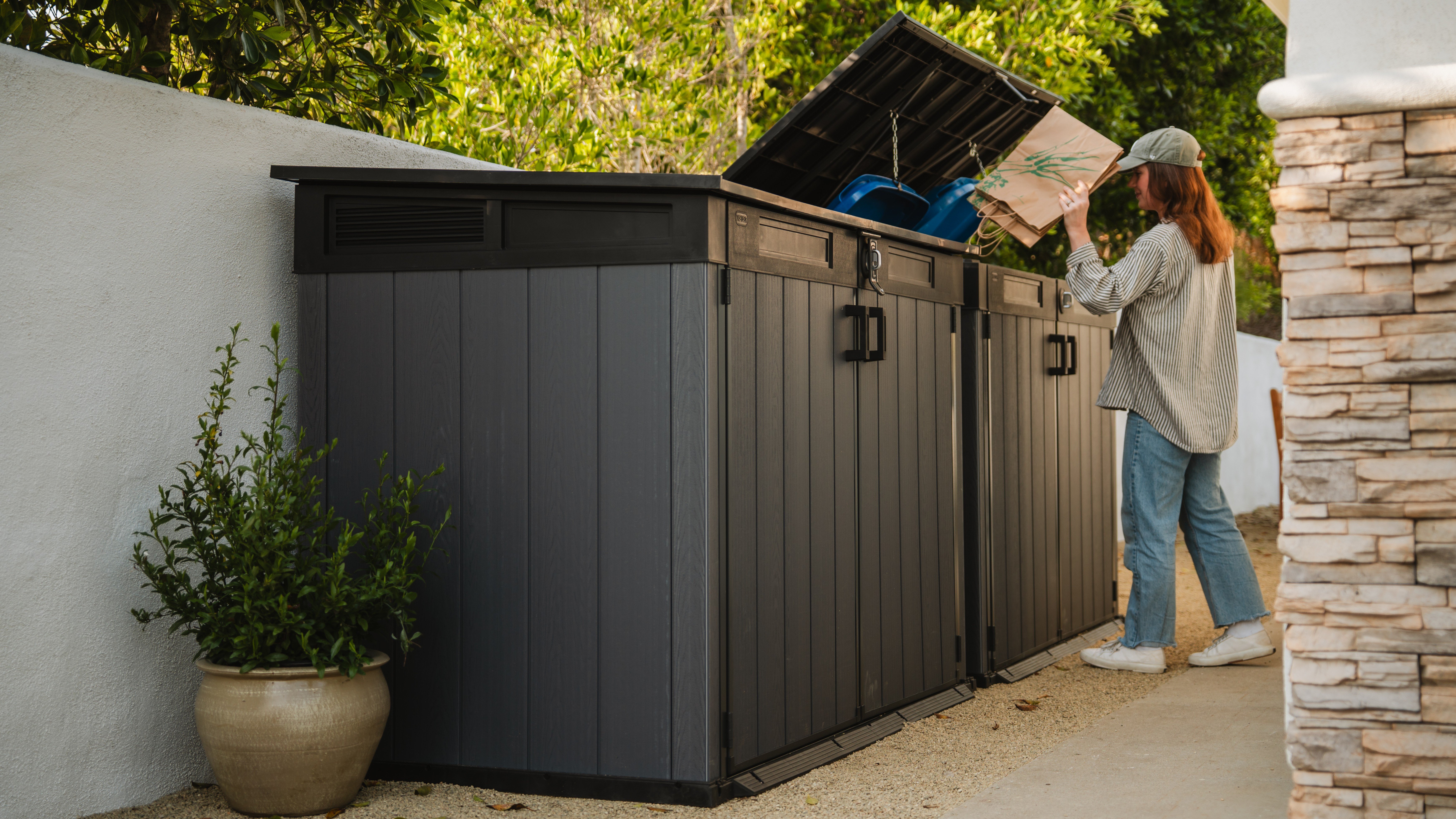 Containerberging in tuin