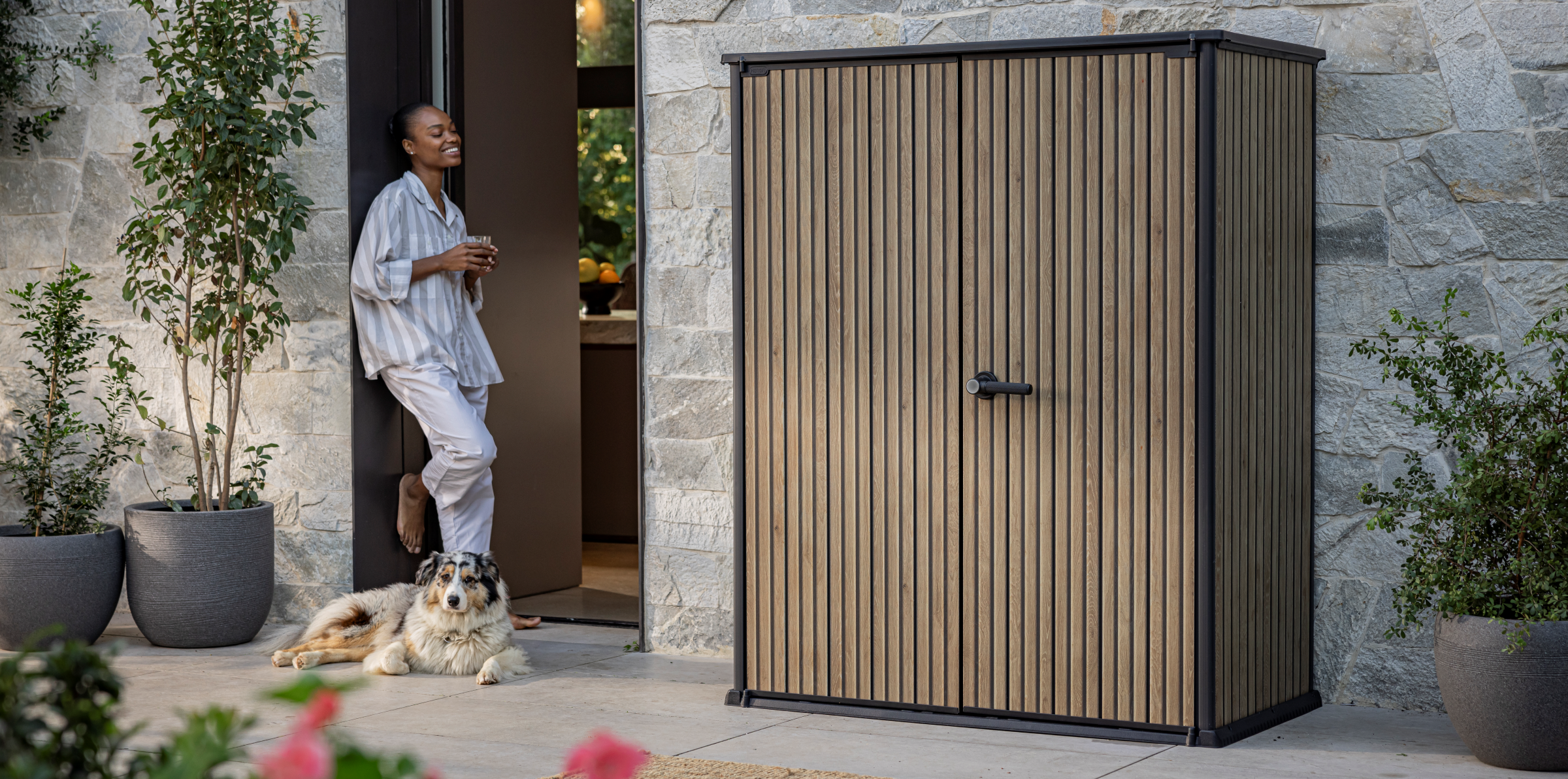 Tuinkast in een buitenruimte